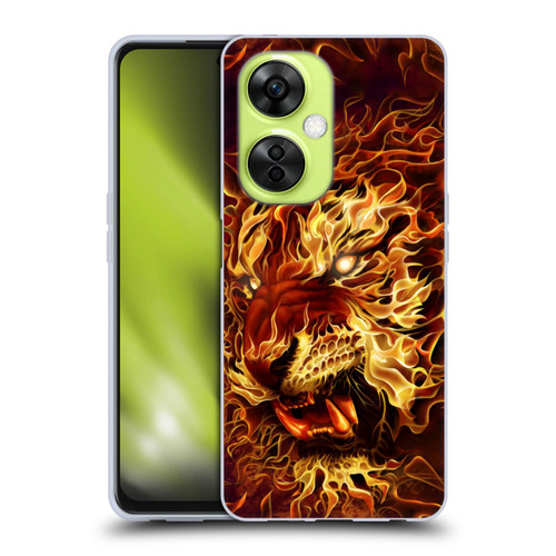 Tom Wood Fire Creatures Tiger Soft Gel Case for OnePlus Nord CE 3 Lite 5G