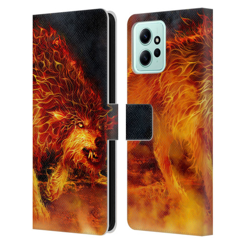 Tom Wood Fire Creatures Wolf Stalker Leather Book Wallet Case Cover For Xiaomi Redmi 12