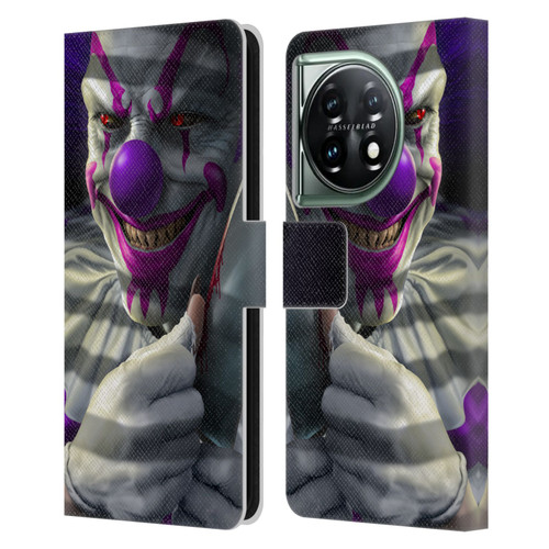 Tom Wood Horror Mischief The Clown Leather Book Wallet Case Cover For OnePlus 11 5G