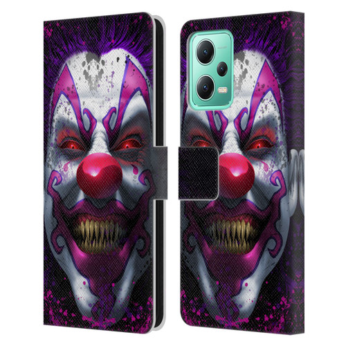Tom Wood Horror Keep Smiling Clown Leather Book Wallet Case Cover For Xiaomi Redmi Note 12 5G