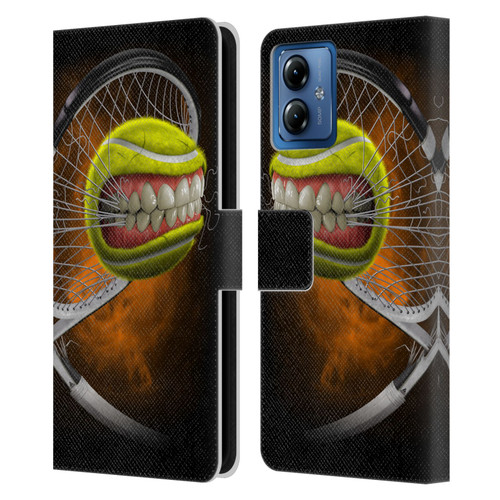 Tom Wood Monsters Tennis Leather Book Wallet Case Cover For Motorola Moto G14