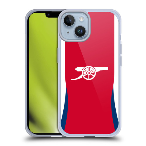 Arsenal FC 2024/25 Kit Home Soft Gel Case for Apple iPhone 14