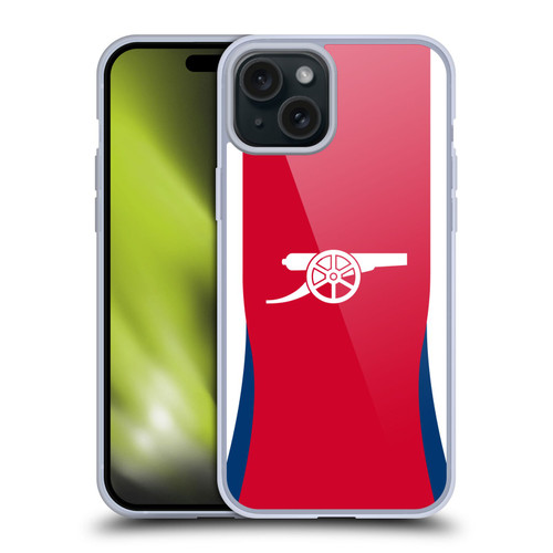 Arsenal FC 2024/25 Kit Home Soft Gel Case for Apple iPhone 15 Plus
