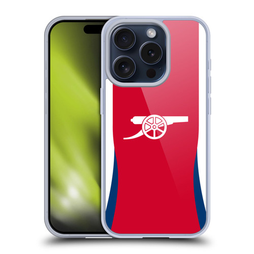 Arsenal FC 2024/25 Kit Home Soft Gel Case for Apple iPhone 15 Pro