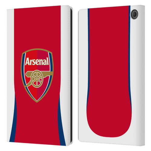 Arsenal FC 2024/25 Crest Kit Home Leather Book Wallet Case Cover For Amazon Fire Max 11 2023