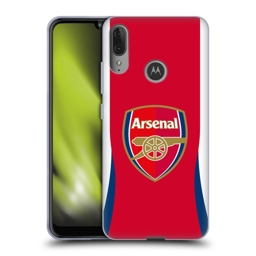 Arsenal FC 2024/25 Crest Kit Home Soft Gel Case for Motorola Moto E6 Plus