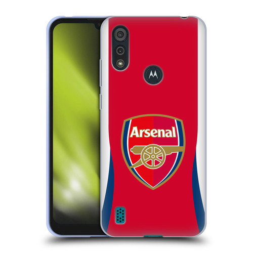 Arsenal FC 2024/25 Crest Kit Home Soft Gel Case for Motorola Moto E6s (2020)