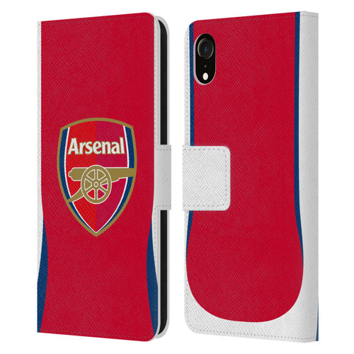 Arsenal FC 2024/25 Crest Kit Home Leather Book Wallet Case Cover For Apple iPhone XR