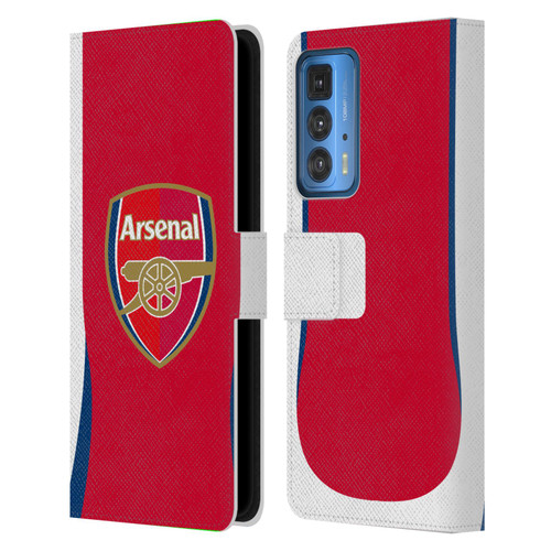 Arsenal FC 2024/25 Crest Kit Home Leather Book Wallet Case Cover For Motorola Edge (2022)