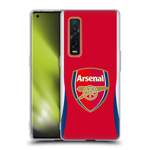 Arsenal FC 2024/25 Crest Kit Home Soft Gel Case for OPPO Find X2 Pro 5G