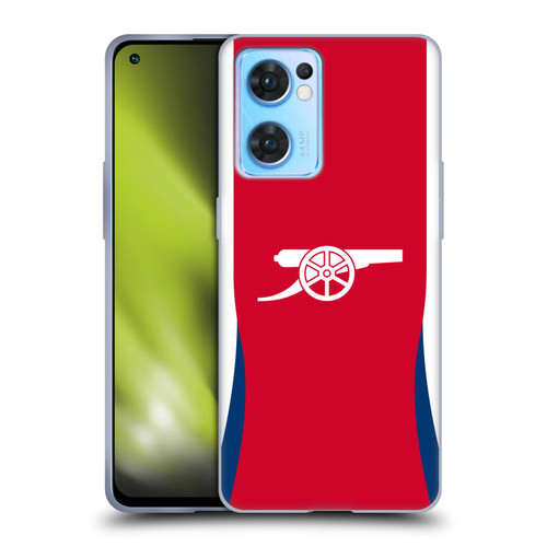 Arsenal FC 2024/25 Kit Home Soft Gel Case for OPPO Reno7 5G / Find X5 Lite