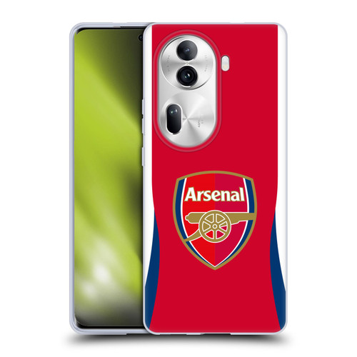 Arsenal FC 2024/25 Crest Kit Home Soft Gel Case for OPPO Reno11 Pro