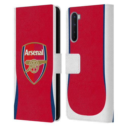 Arsenal FC 2024/25 Kit Home Leather Book Wallet Case Cover For OnePlus Nord 5G