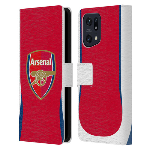 Arsenal FC 2024/25 Crest Kit Home Leather Book Wallet Case Cover For OPPO Find X5