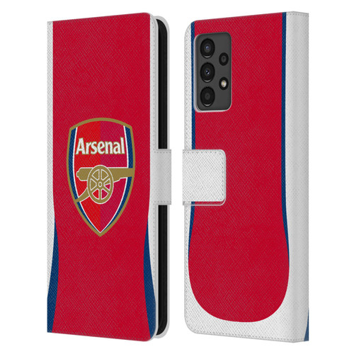 Arsenal FC 2024/25 Kit Home Leather Book Wallet Case Cover For Samsung Galaxy A13 (2022)