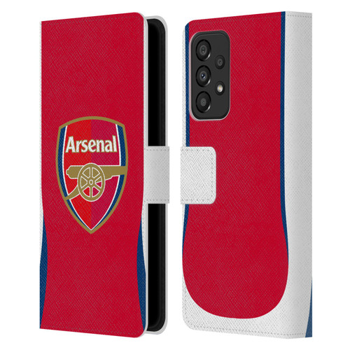 Arsenal FC 2024/25 Crest Kit Home Leather Book Wallet Case Cover For Samsung Galaxy A33 5G (2022)