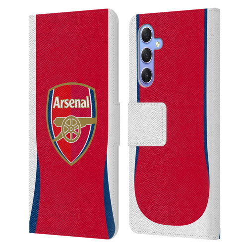 Arsenal FC 2024/25 Crest Kit Home Leather Book Wallet Case Cover For Samsung Galaxy A34 5G