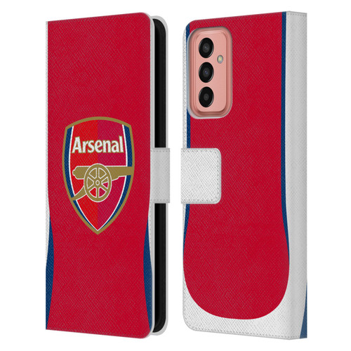 Arsenal FC 2024/25 Kit Home Leather Book Wallet Case Cover For Samsung Galaxy M13 (2022)
