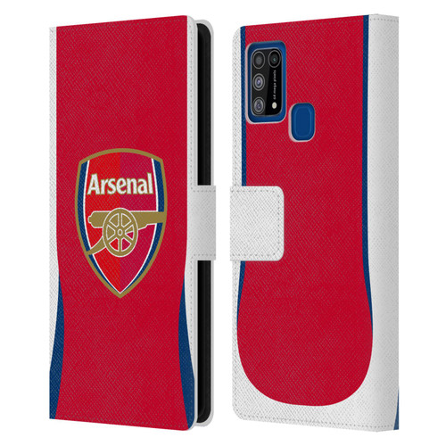 Arsenal FC 2024/25 Kit Home Leather Book Wallet Case Cover For Samsung Galaxy M31 (2020)