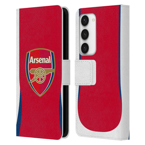 Arsenal FC 2024/25 Kit Home Leather Book Wallet Case Cover For Samsung Galaxy S23 5G