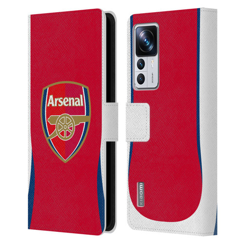 Arsenal FC 2024/25 Crest Kit Home Leather Book Wallet Case Cover For Xiaomi 12T Pro