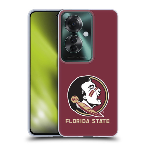 Florida State University FSU Florida State University Plain Soft Gel Case for OPPO Reno11 F 5G / F25 Pro 5G