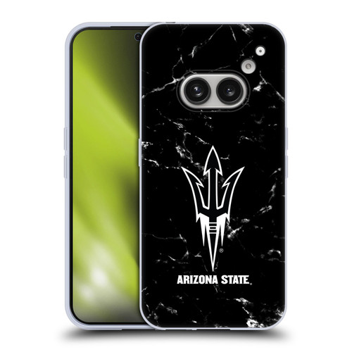 Arizona State University ASU Arizona State University Black And White Marble Soft Gel Case for Nothing Phone (2a)