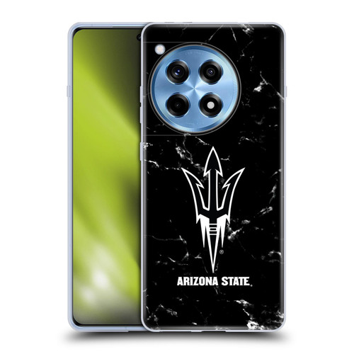 Arizona State University ASU Arizona State University Black And White Marble Soft Gel Case for OnePlus 12R