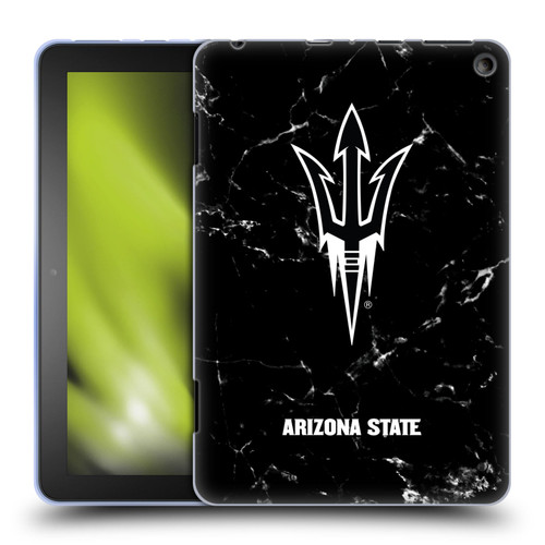 Arizona State University ASU Arizona State University Black And White Marble Soft Gel Case for Amazon Fire HD 8/Fire HD 8 Plus 2020