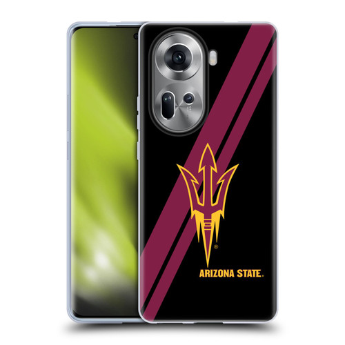 Arizona State University ASU Arizona State University Stripes Soft Gel Case for OPPO Reno11