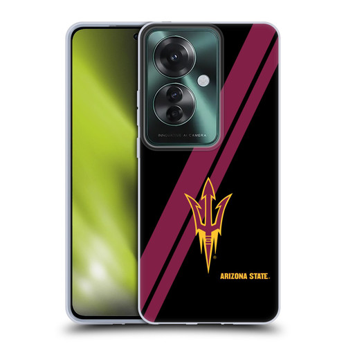 Arizona State University ASU Arizona State University Stripes Soft Gel Case for OPPO Reno11 F 5G / F25 Pro 5G