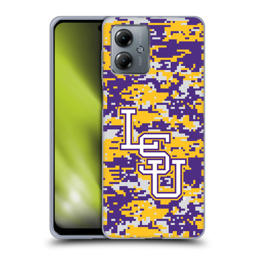 Louisiana State University LSU Louisiana State University Digital Camouflage Soft Gel Case for Motorola Moto G14