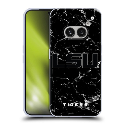 Louisiana State University LSU Louisiana State University Black And White Marble Soft Gel Case for Nothing Phone (2a)