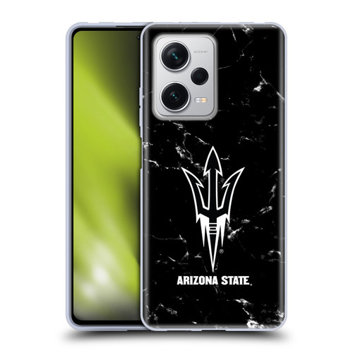 Arizona State University ASU Arizona State University Black And White Marble Soft Gel Case for Xiaomi Redmi Note 12 Pro+ 5G