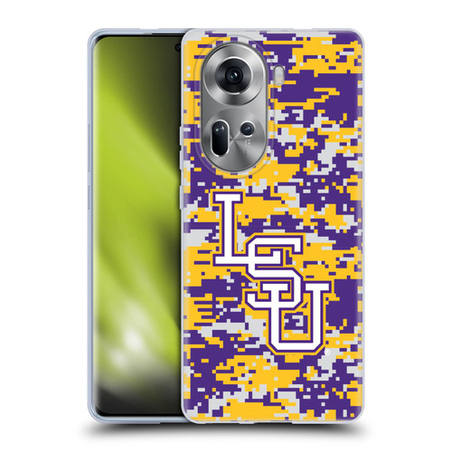 Louisiana State University LSU Louisiana State University Digital Camouflage Soft Gel Case for OPPO Reno11
