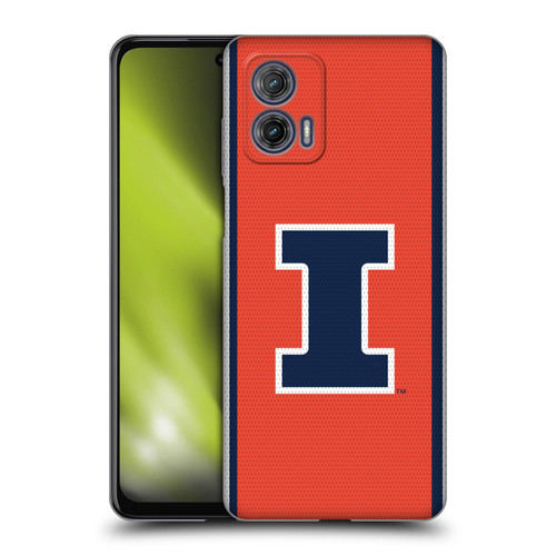 University Of Illinois U Of I University Of Illinois Football Jersey Soft Gel Case for Motorola Moto G73 5G