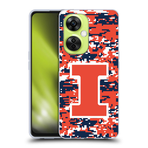 University Of Illinois U Of I University Of Illinois Digital Camouflage Soft Gel Case for OnePlus Nord CE 3 Lite 5G