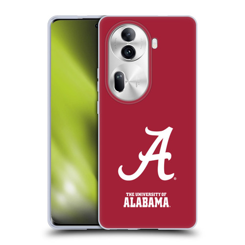 University Of Alabama UA The University Of Alabama Plain Soft Gel Case for OPPO Reno11 Pro