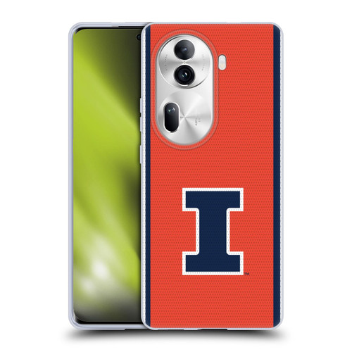 University Of Illinois U Of I University Of Illinois Football Jersey Soft Gel Case for OPPO Reno11 Pro