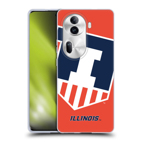 University Of Illinois U Of I University Of Illinois Oversized Icon Soft Gel Case for OPPO Reno11 Pro
