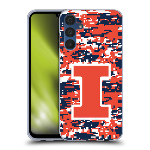 University Of Illinois U Of I University Of Illinois Digital Camouflage Soft Gel Case for Samsung Galaxy A15