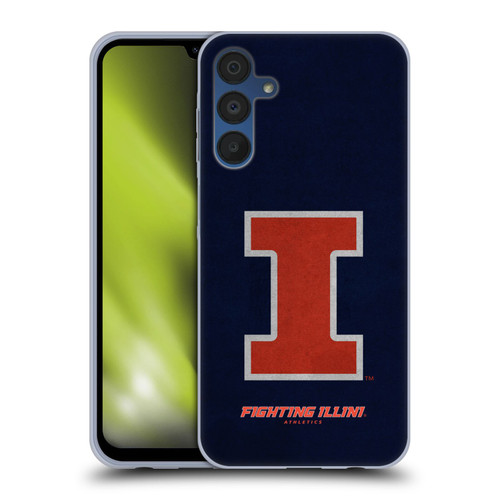 University Of Illinois U Of I University Of Illinois Distressed Look Soft Gel Case for Samsung Galaxy A15