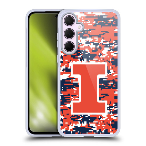 University Of Illinois U Of I University Of Illinois Digital Camouflage Soft Gel Case for Samsung Galaxy A35 5G