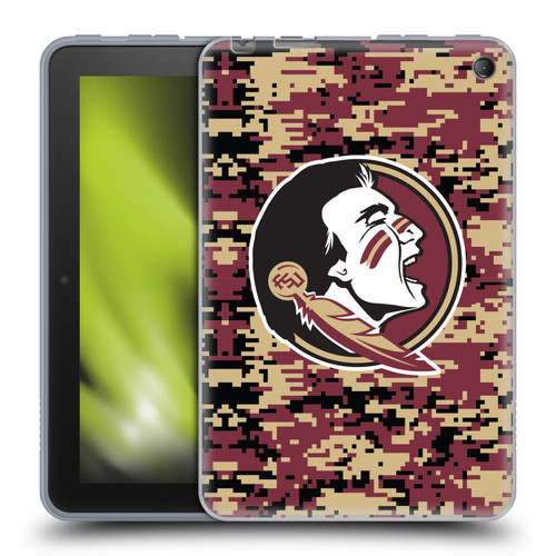 Florida State University FSU Florida State University Digital Camouflage Soft Gel Case for Amazon Fire 7 2022