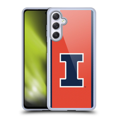 University Of Illinois U Of I University Of Illinois Football Jersey Soft Gel Case for Samsung Galaxy M54 5G