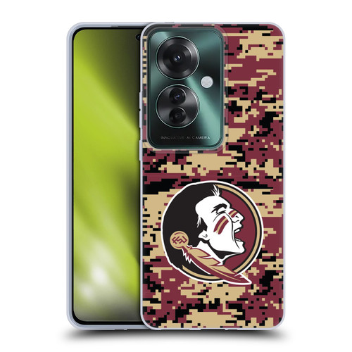 Florida State University FSU Florida State University Digital Camouflage Soft Gel Case for OPPO Reno11 F 5G / F25 Pro 5G