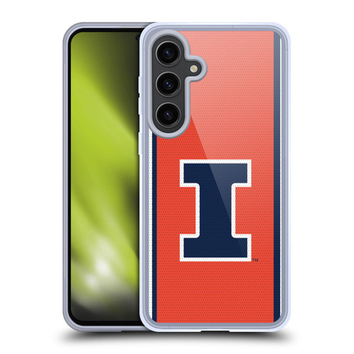 University Of Illinois U Of I University Of Illinois Football Jersey Soft Gel Case for Samsung Galaxy S24+ 5G