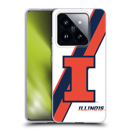 University Of Illinois U Of I University Of Illinois Stripes Soft Gel Case for Xiaomi 14 Pro