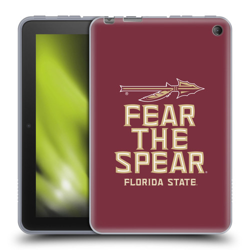 Florida State University FSU Florida State University Art Fear The Spear Soft Gel Case for Amazon Fire 7 2022