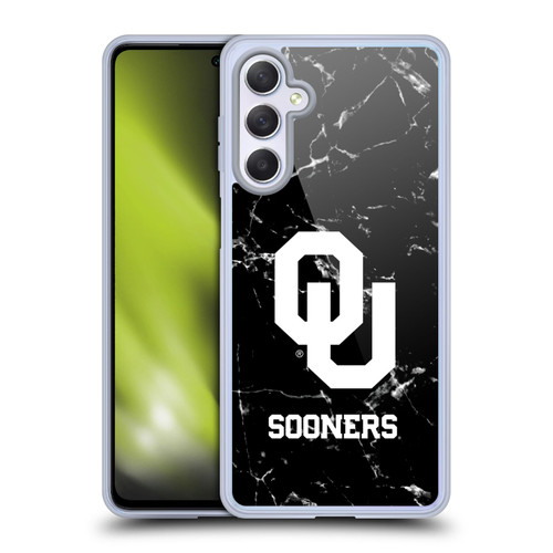 University of Oklahoma OU The University of Oklahoma Black And White Marble Soft Gel Case for Samsung Galaxy M54 5G